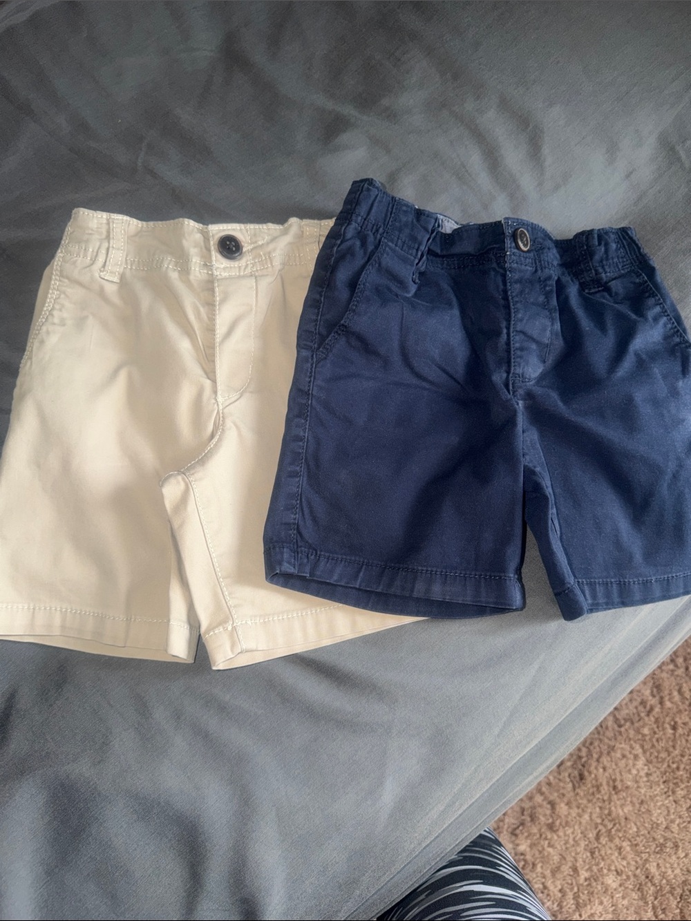 Carter's Navy and Cream Pull-On Shorts Duo